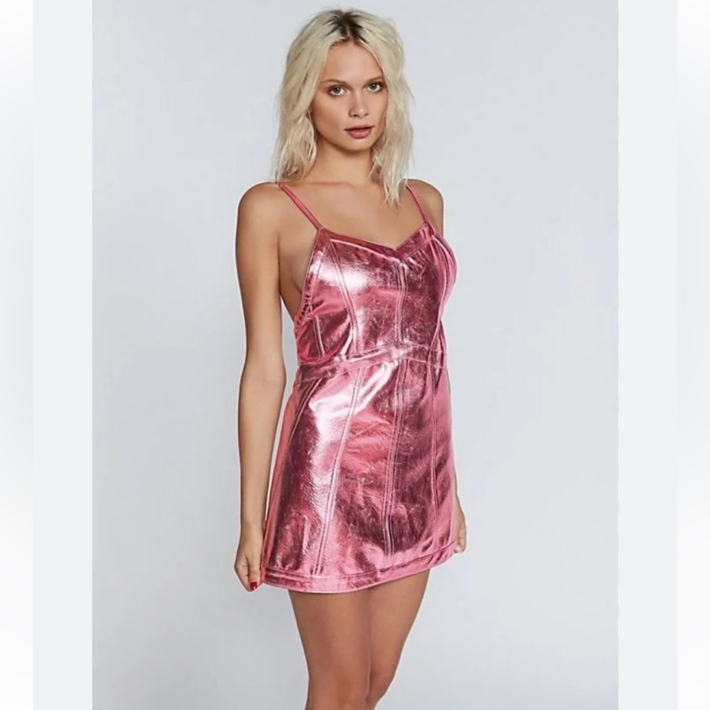 Free People For Love And Lemons Luna Metallic Dress
